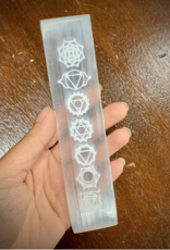 Selenite Chakra Crystal Charging Plate | 20cm