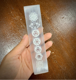 Selenite Chakra Crystal Charging Plate | 20cm