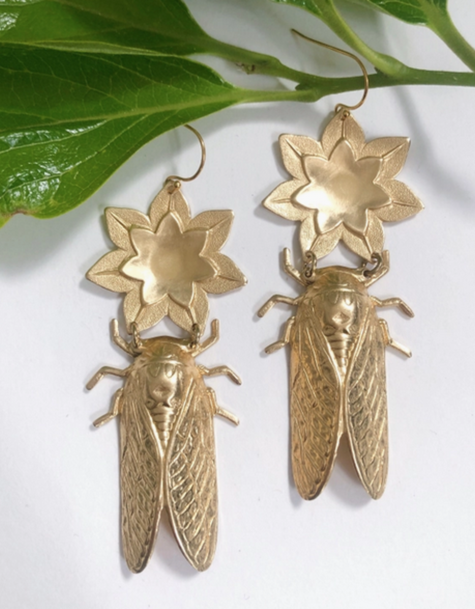 *Cicada Earrings - Brass