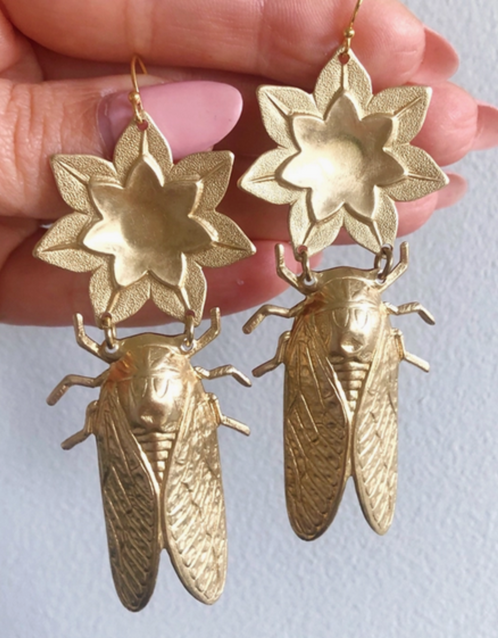 *Cicada Earrings - Brass