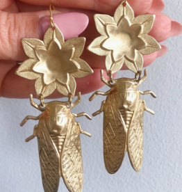 *Cicada Earrings - Brass