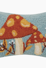 Autumn Mushroom With Leaves Hook Pillow