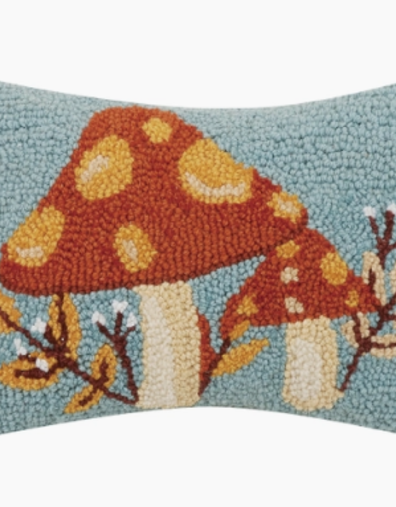 Autumn Mushroom With Leaves Hook Pillow