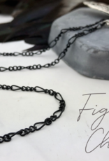 *Silver Death Head Moth Necklace - Figaro Chain