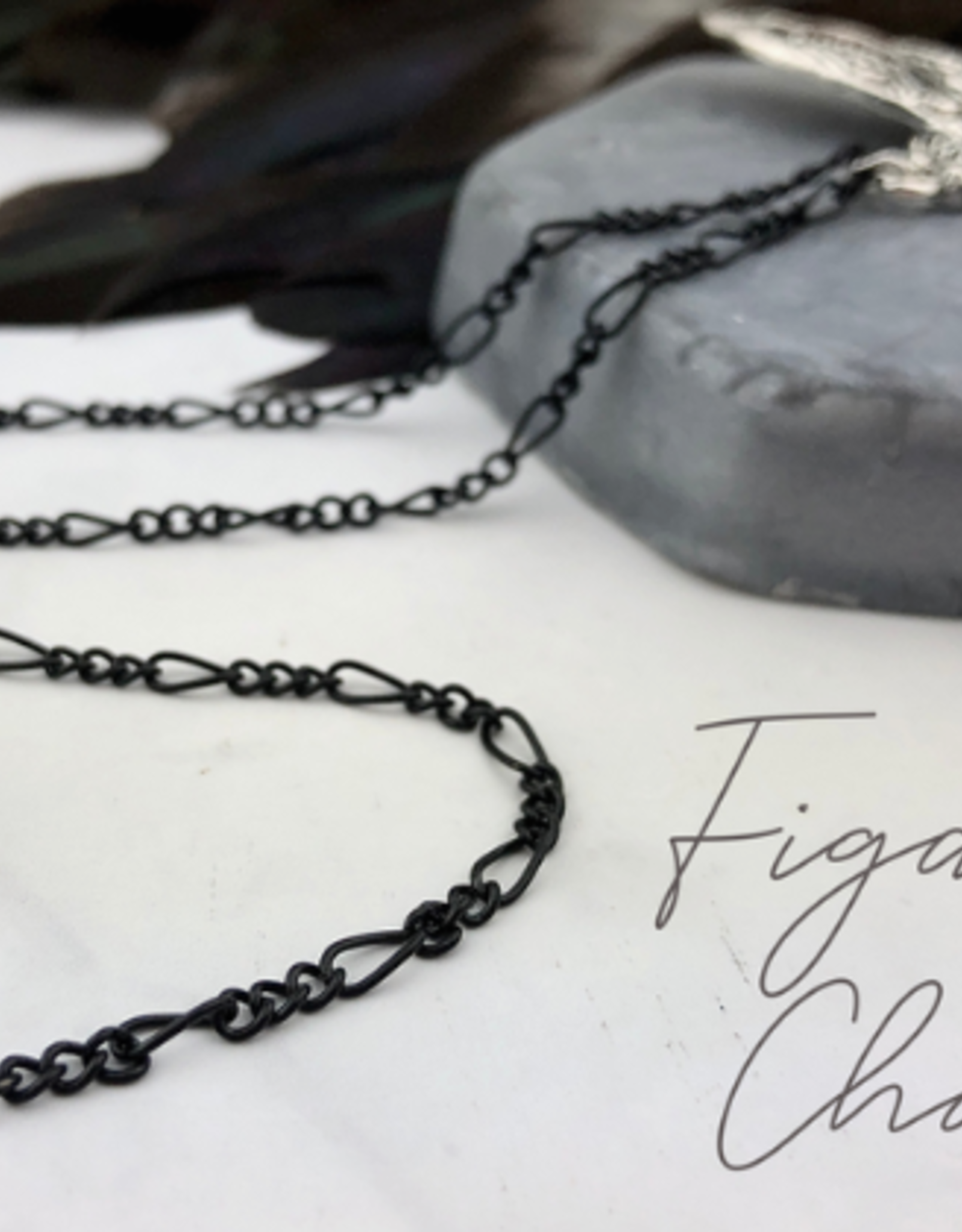 *Silver Death Head Moth Necklace - Figaro Chain