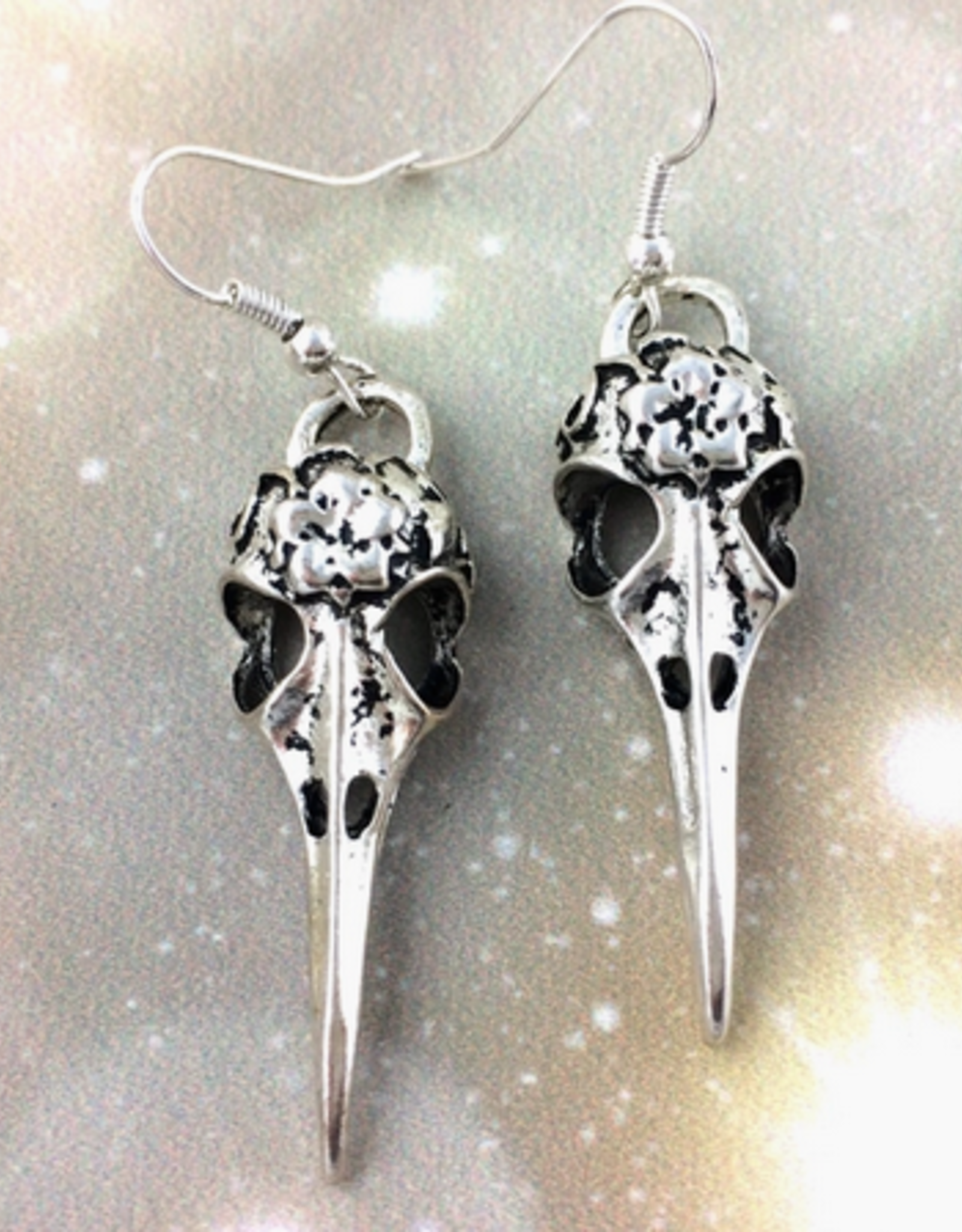 Raven Skull Earrings