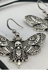 SpotLight Jewelry Silver Death Head Moth Earrings