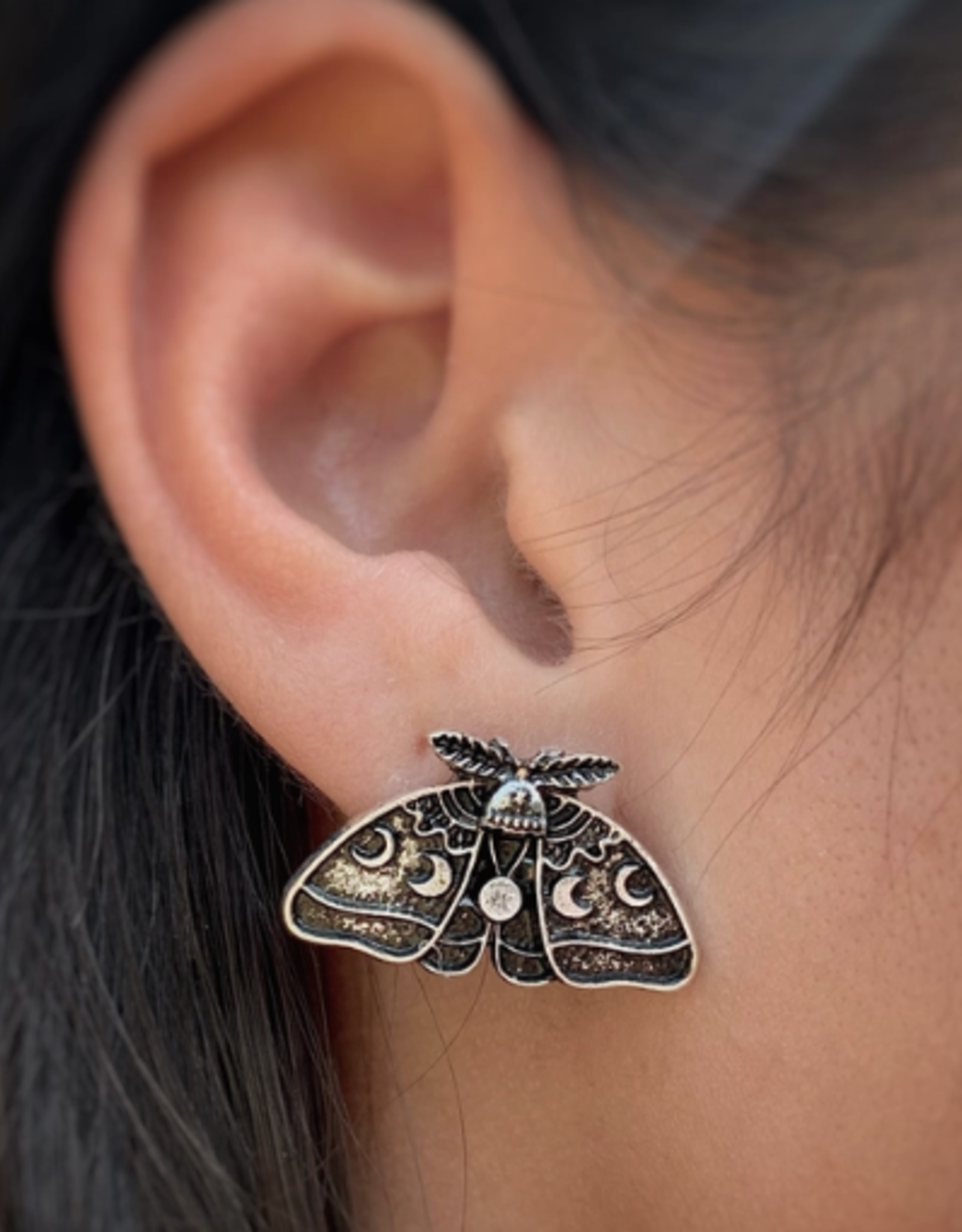 SpotLight Jewelry Luna Moth Stud Earrings