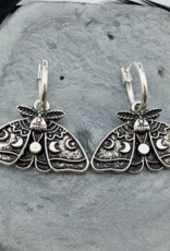 SpotLight Jewelry Silver Luna Moth Huggie Hoops