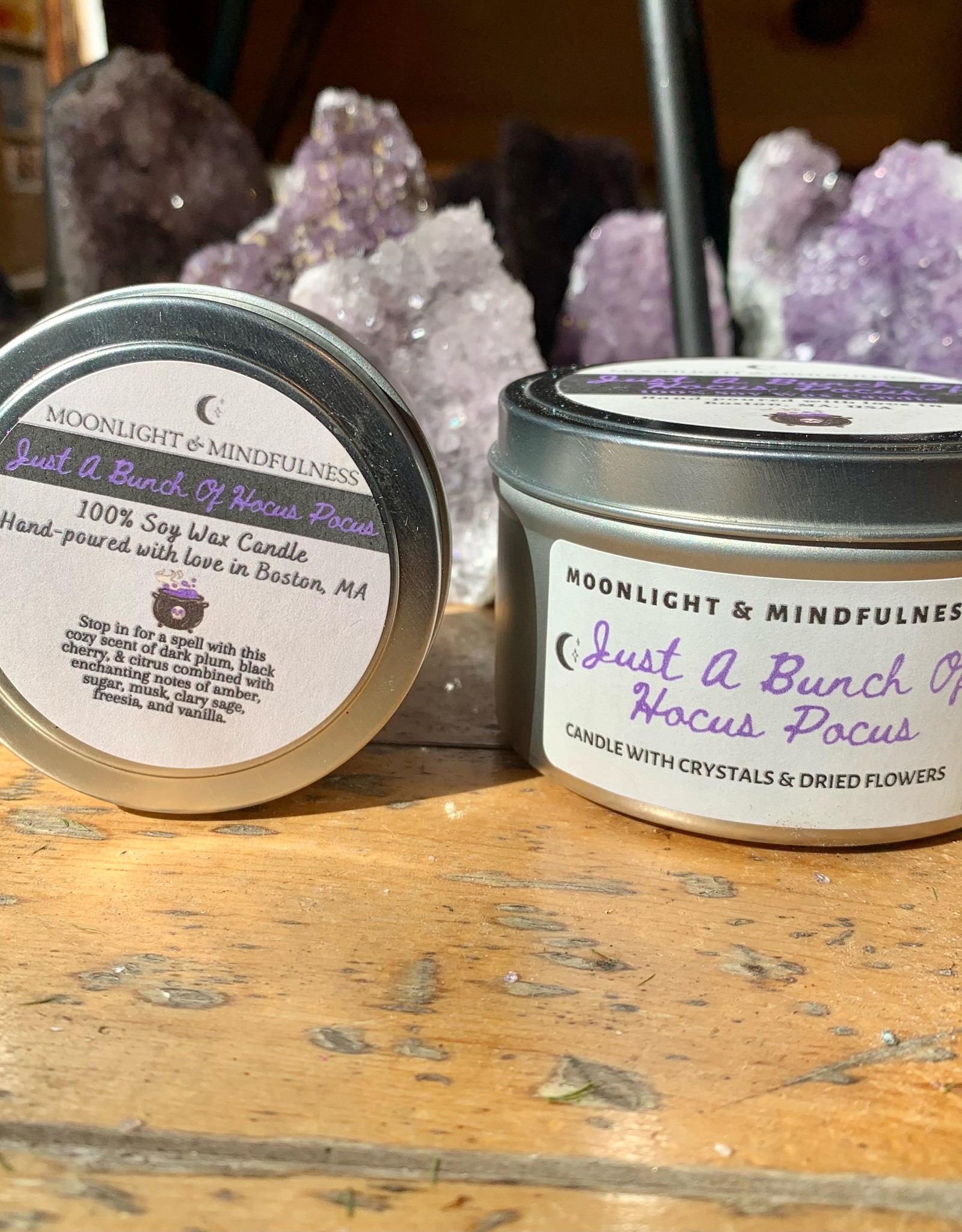 Moonlight and Minfulness Just a Bunch of Hocus Pocus 4oz Candle