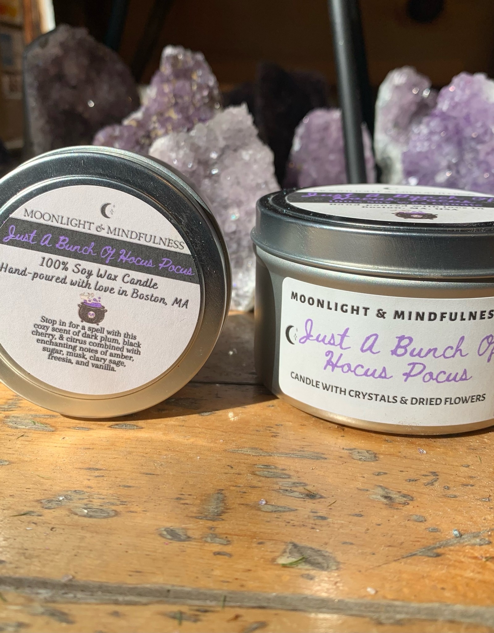 Moonlight and Minfulness Just a Bunch of Hocus Pocus 8oz Candle