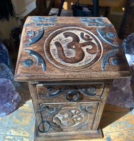 New Age Imports, Inc. Om Carved Herb Chest