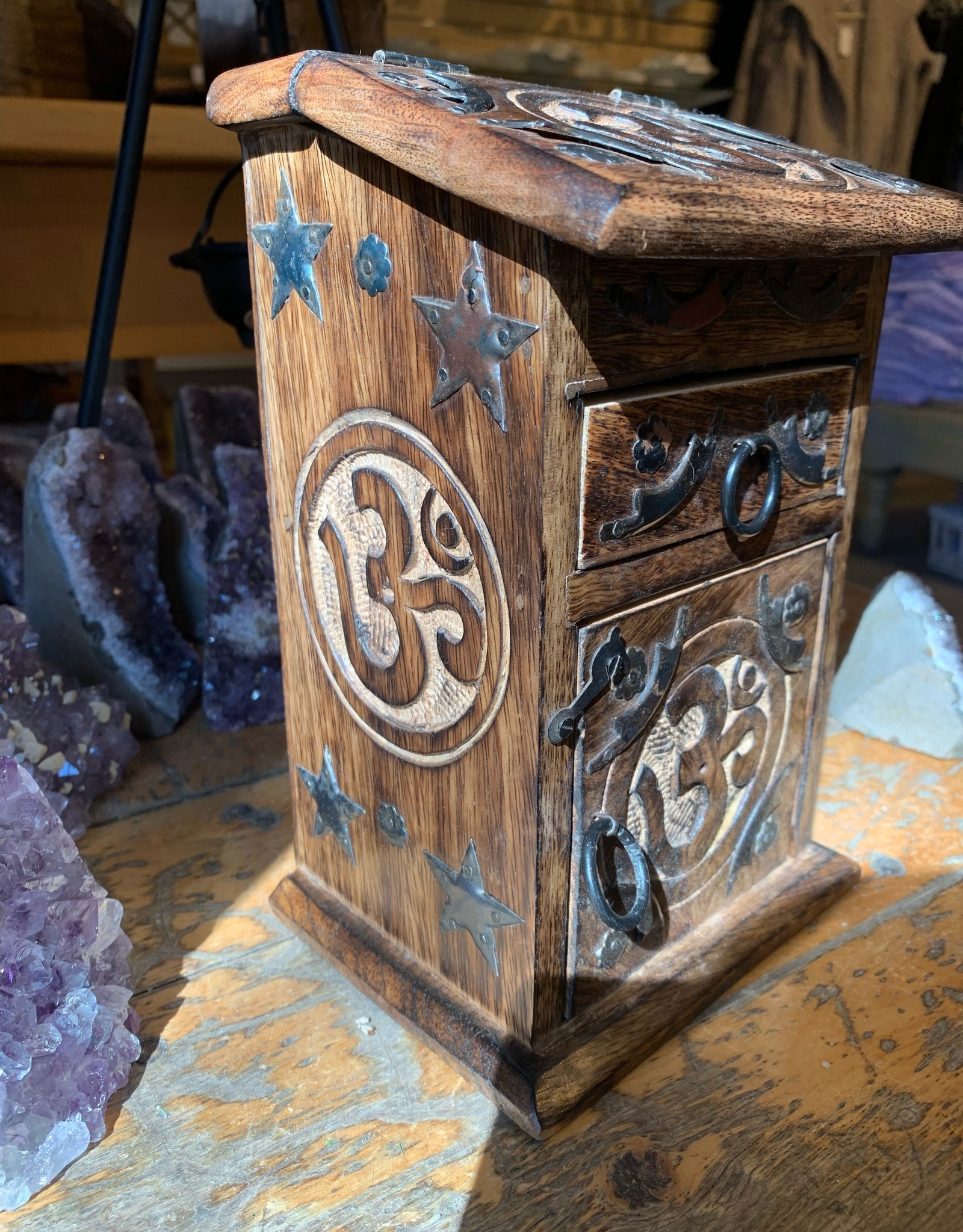 Herb Chest - Om Carved