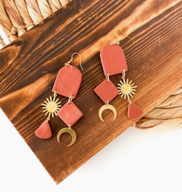 Kiki Earrings Freya Dangle Earrings - Coral