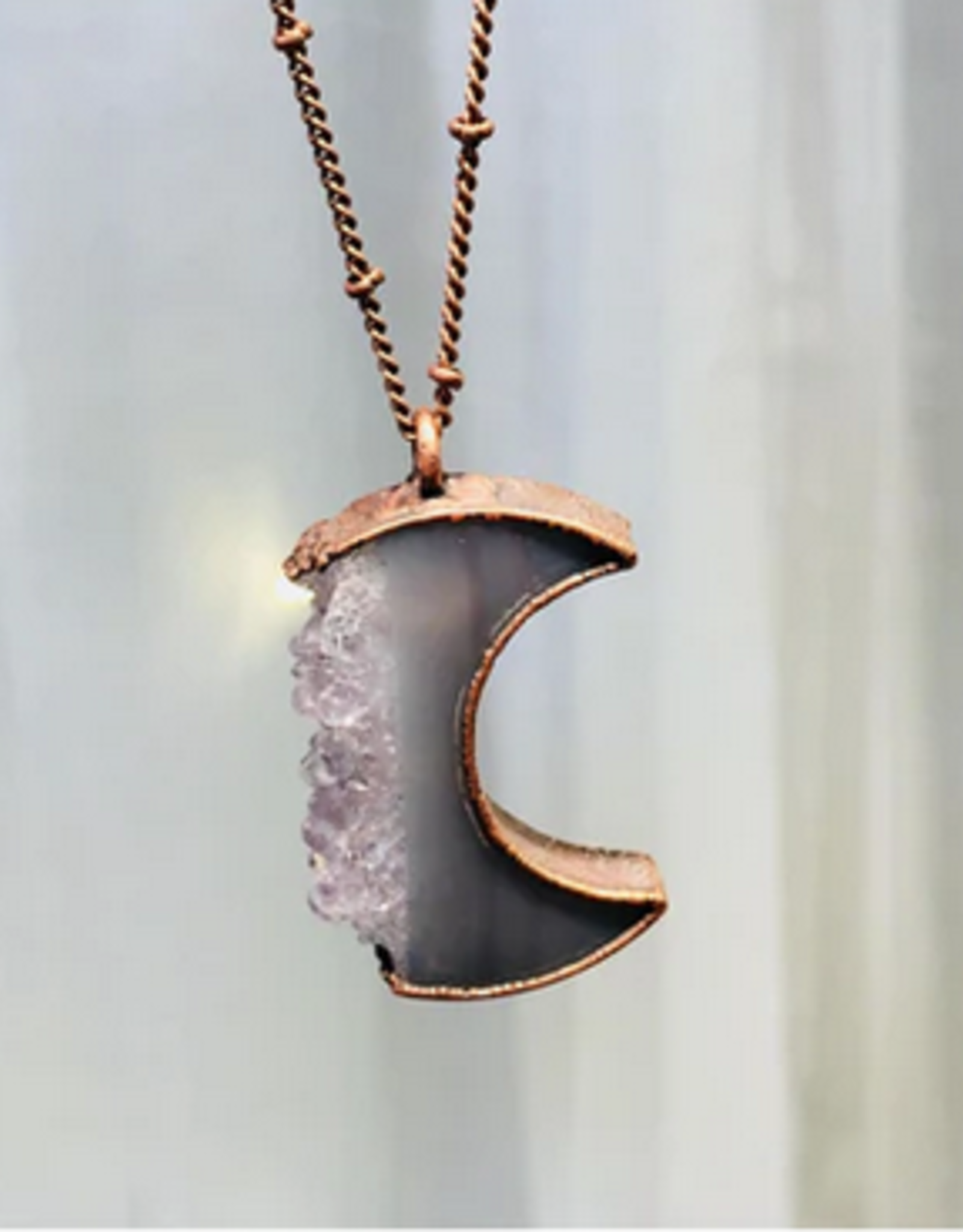 HawkHouse Druzy Moon Necklace copper