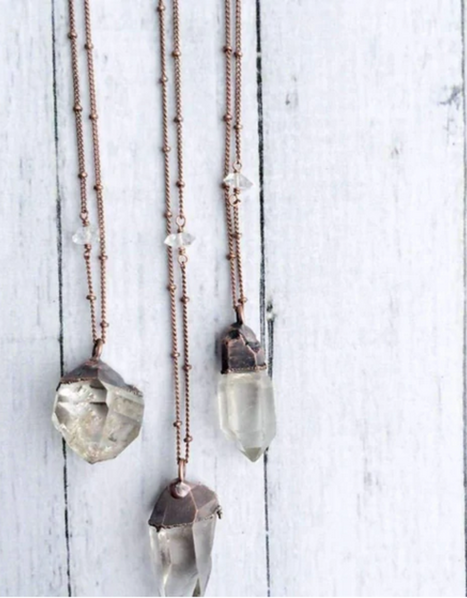 HawkHouse Raw crystal necklace copper