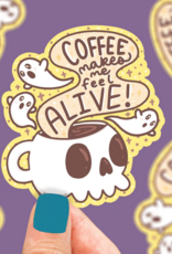 Coffee Makes Me Feel Alive Sticker