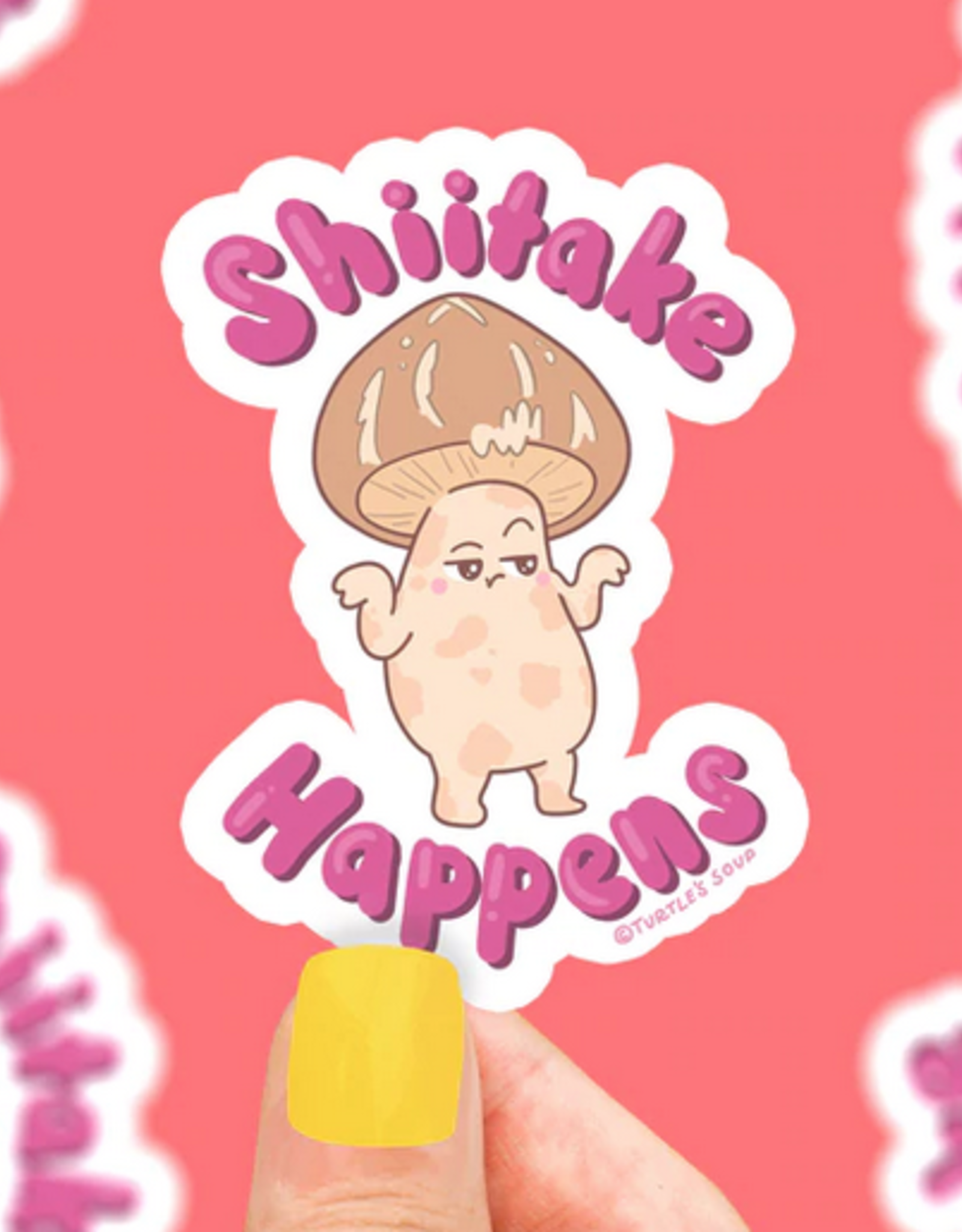Shiitake Happens Sticker
