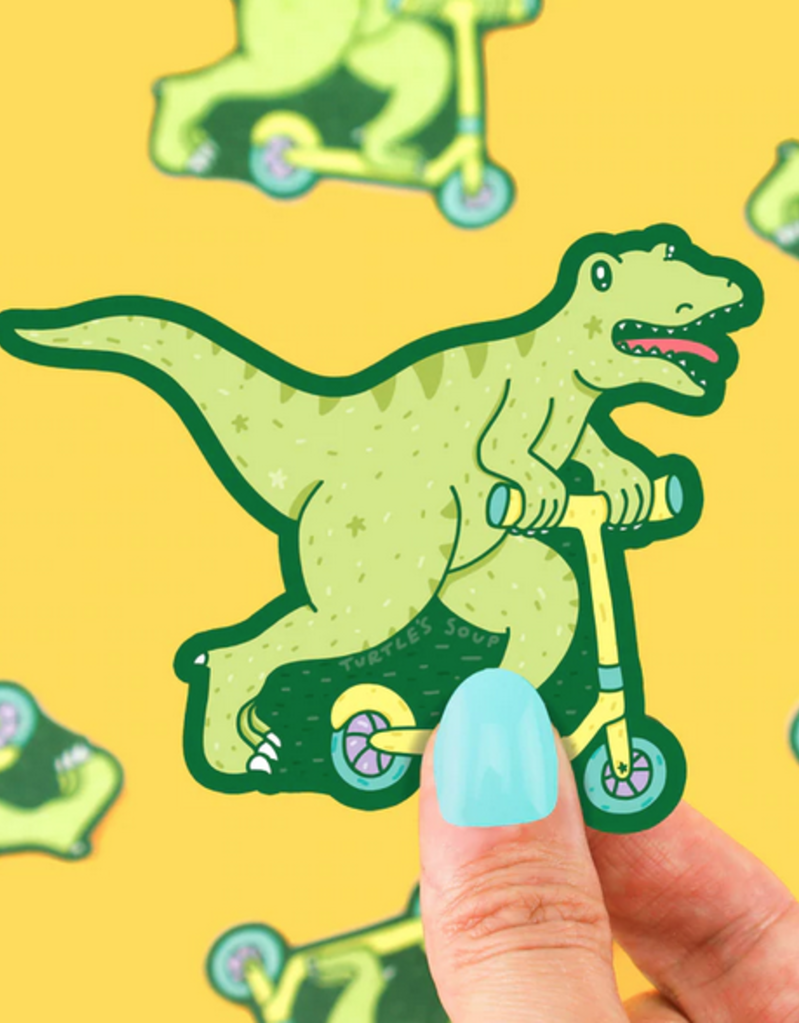 Scooter Dino Sticker