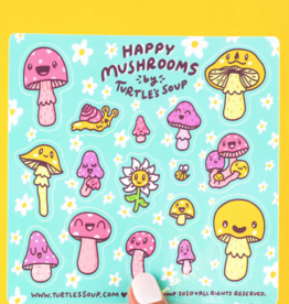 Happy Mushroom Sticker Sheet