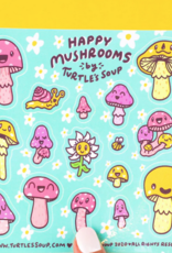 Turtle's Soup Happy Mushroom Sticker Sheet