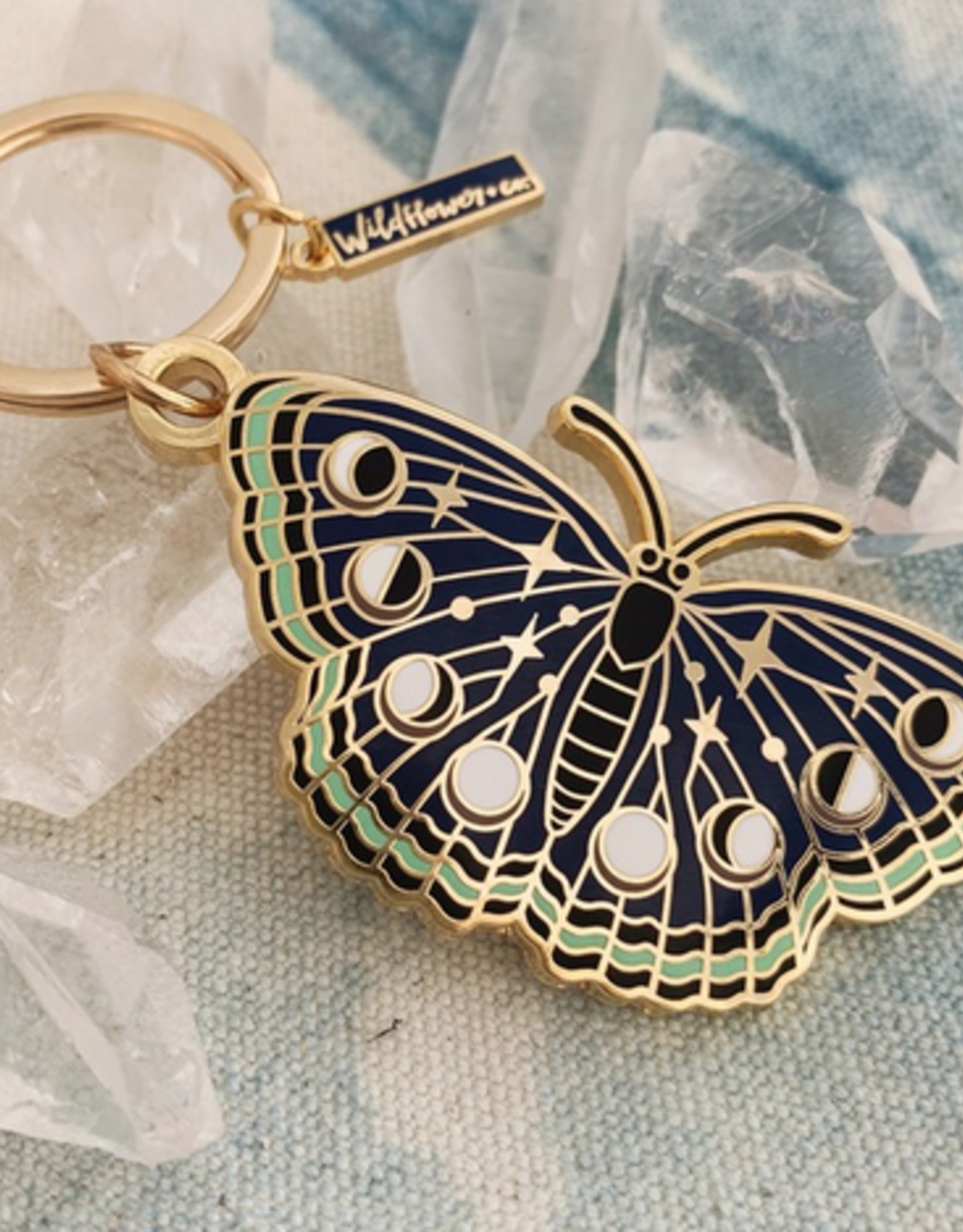 Moon Moth Keychain