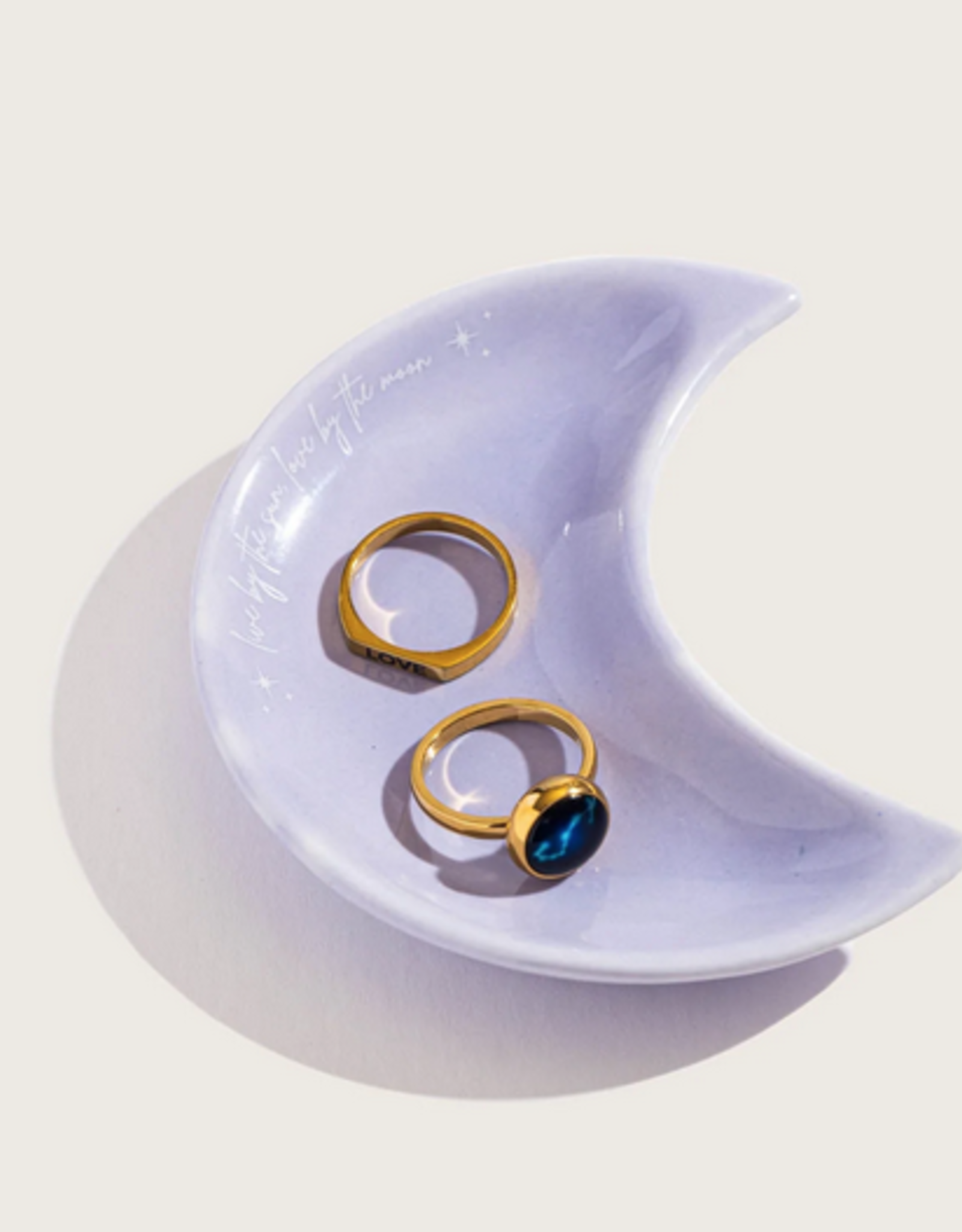 *Moonglow Crescent Moon Ring Dish