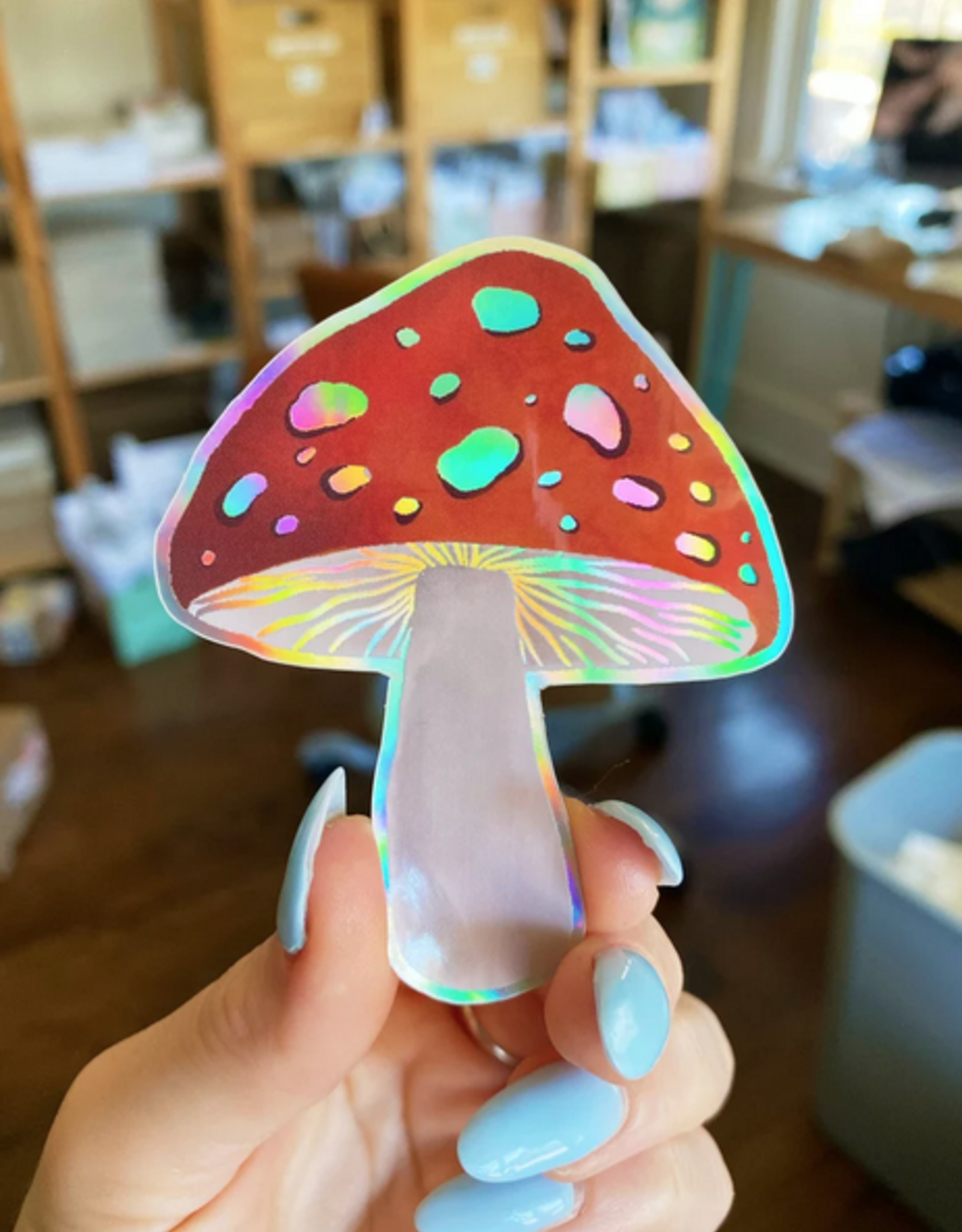 Jess Weymouth Holo Mushroom Sticker