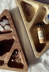 Wooden Triangle Organization Tray