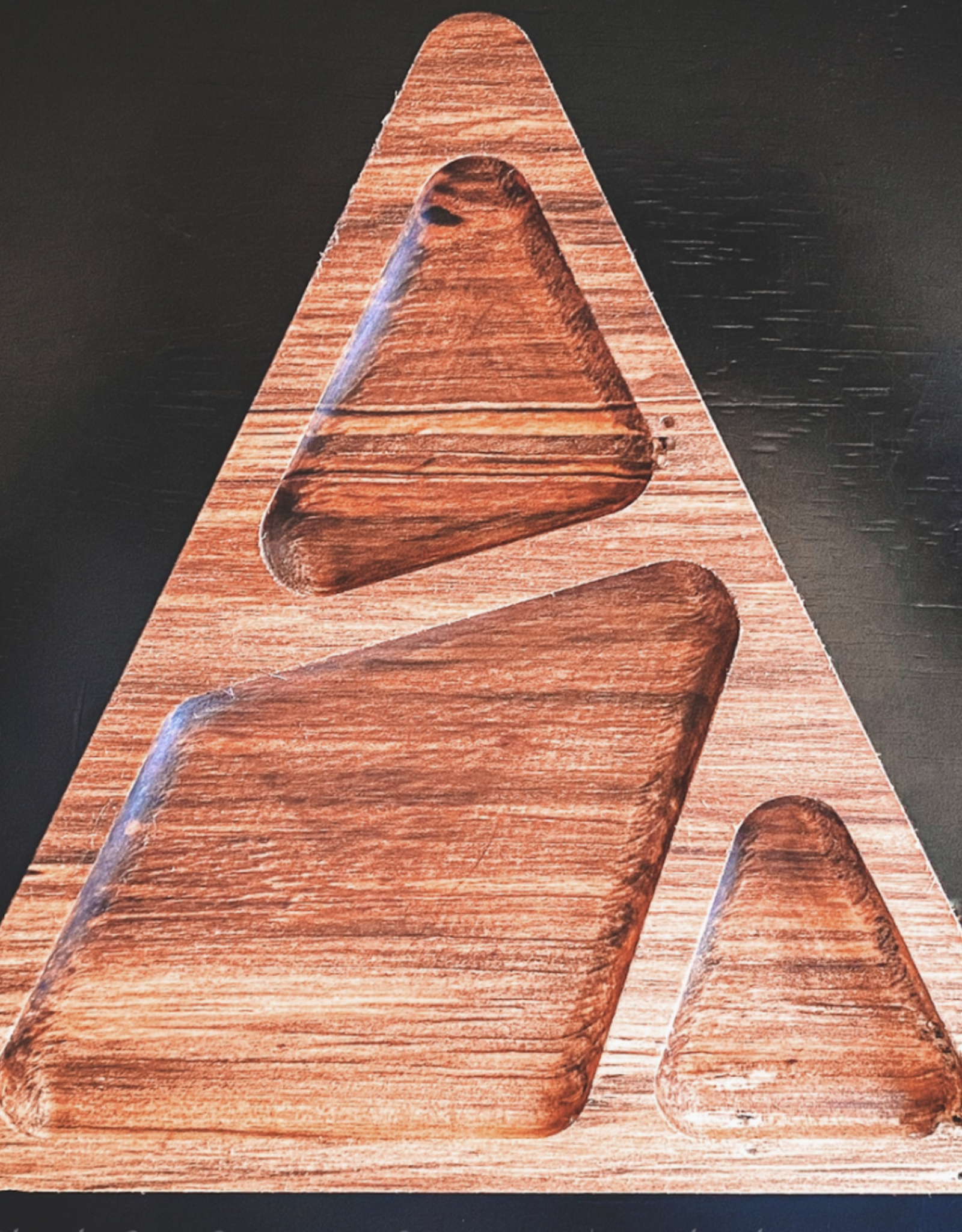 Wooden Triangle Organization Tray