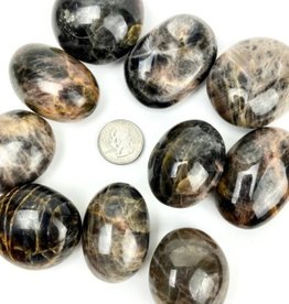 Black Moonstone | Palm Stone | 45-55mm | Madagascar