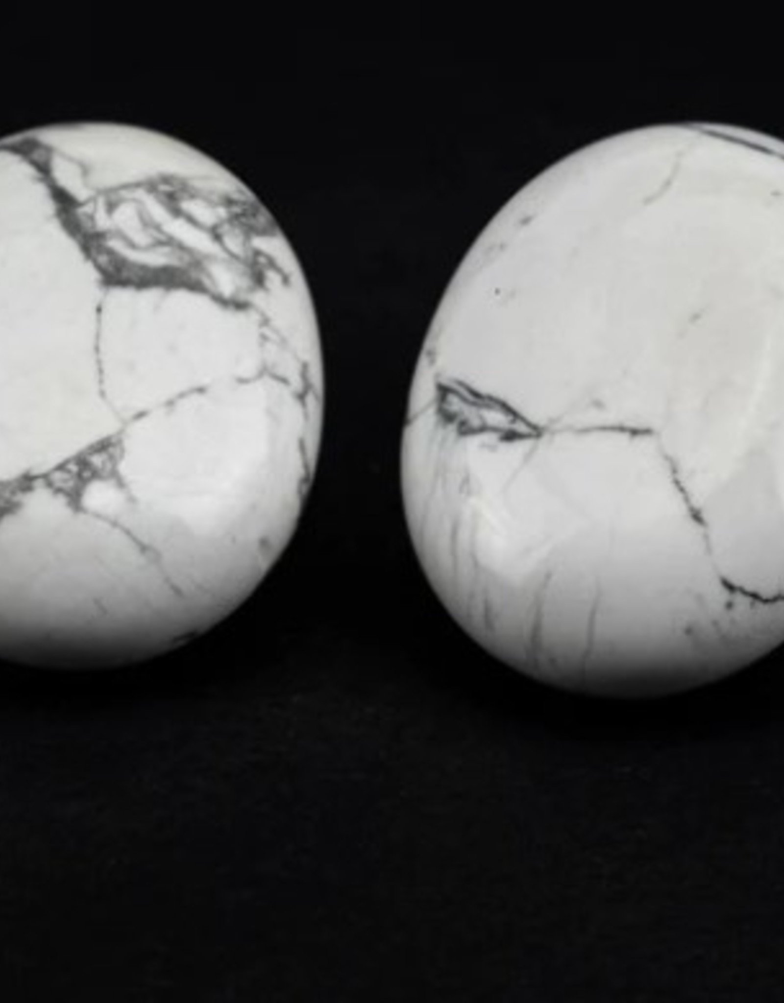 Pelham Grayson White Howlite Palmstone | 40-50MM | India