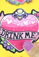 Drink Me Love Potion Vinyl Sticker