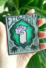 "High Til I Die" Pot Smoking Ghost Enamel Pin