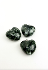 Seraphinite Heart Pendant: 25mm