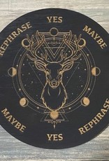 Deer Pendulum Board - Painted Black - 6"