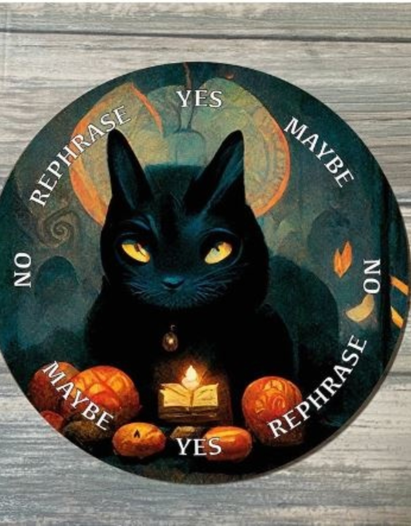 Halloween Cat Pendulum Board 6"