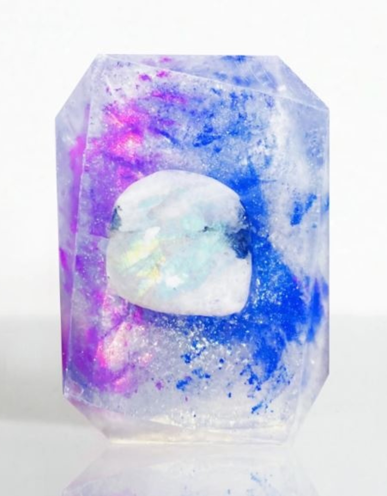 Crystal Bar Soap Moon Child - 3oz Rainbow Moonstone Crystal Infused Bar Soap