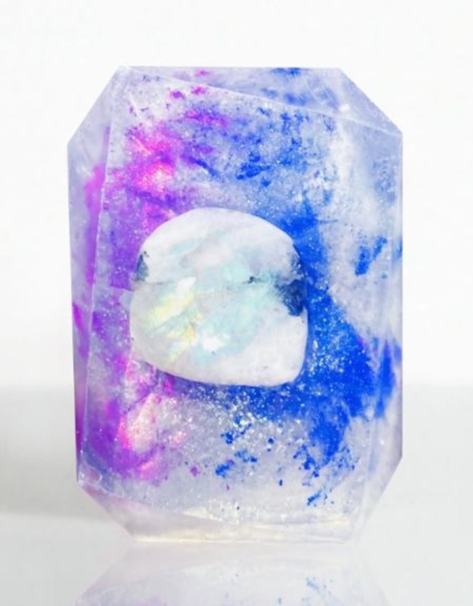 Crystal Infused Bar Soap Moon Child 3oz Rainbow Moonstone