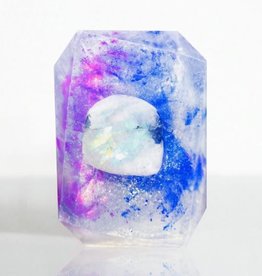 Crystal Infused Bar Soap Moon Child 3oz Rainbow Moonstone