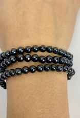 Shungite Stretch Bracelet | Rounded Beads 6mm | Russia