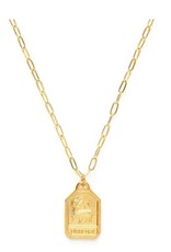 *Zodiac Medallion Dog Tag Necklace - Capricorn