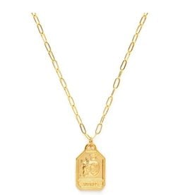 Amano Studio Zodiac Medallion Dog Tag Necklace - Taurus