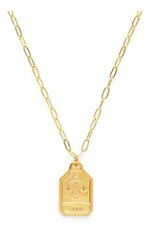 *Amano Studio *Zodiac Medallion Dog Tag Necklace - Libra