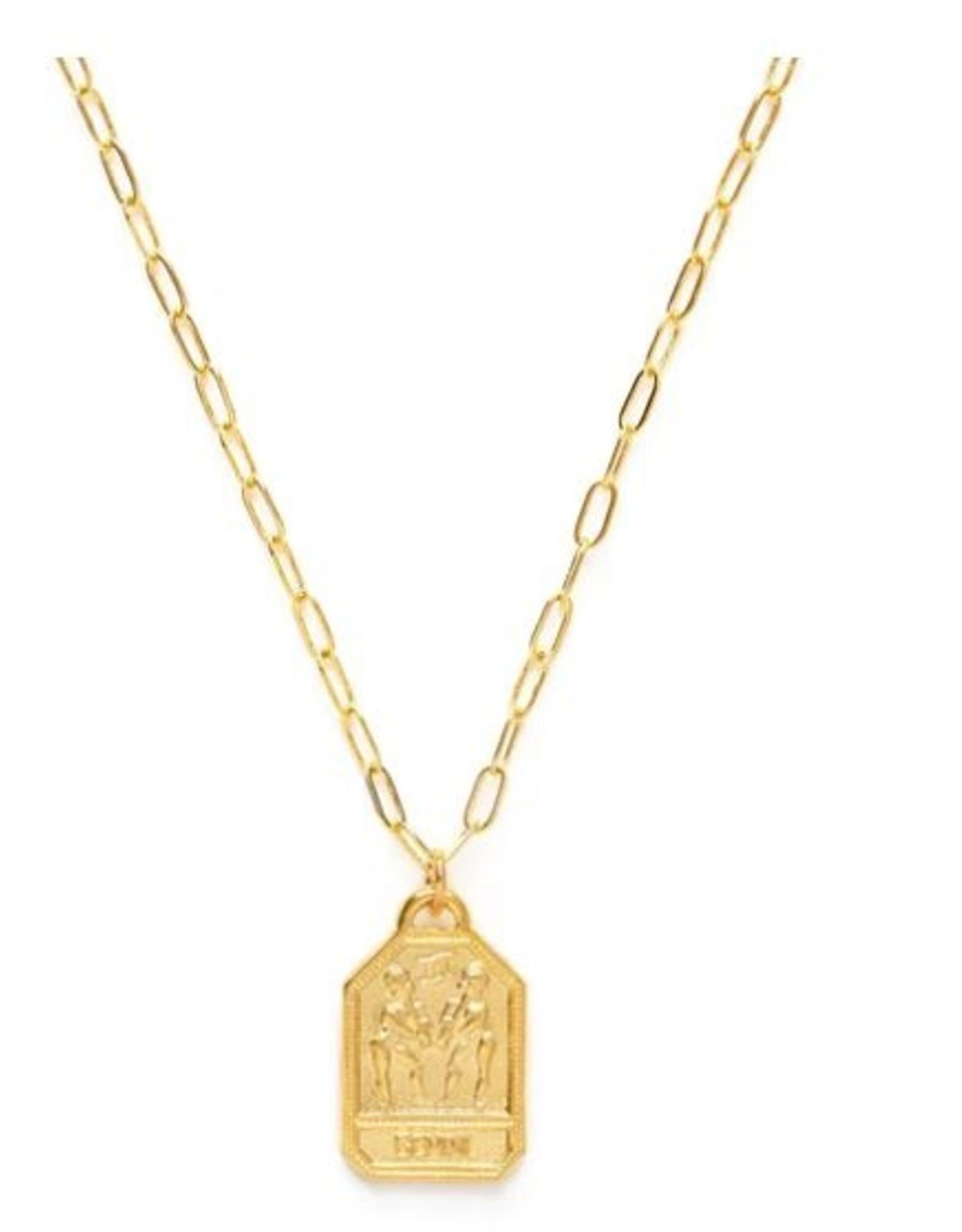 *Amano Studio *Zodiac Medallion Dog Tag Necklace - Gemini