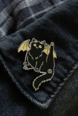 Black Cat Pentacle Butt Witchy Enamel Pin