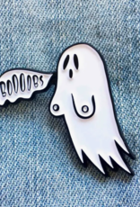 Boobs: Funny Ghost Goth Fashion Halloween Enamel Pin Boobs: Funny Ghost Goth Fashion Halloween Enamel Pin