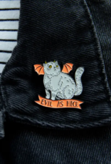 Evil As Heck: Halloween Devil Cat Enamel Pin