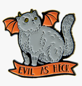 Evil As Heck: Halloween Devil Cat Enamel Pin