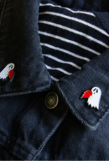 Ghost Heart Halloween Enamel Pin Set of 2
